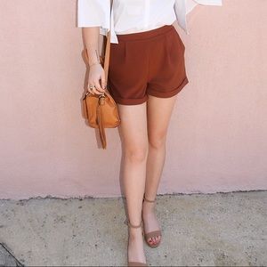Brick orange dressy shorts